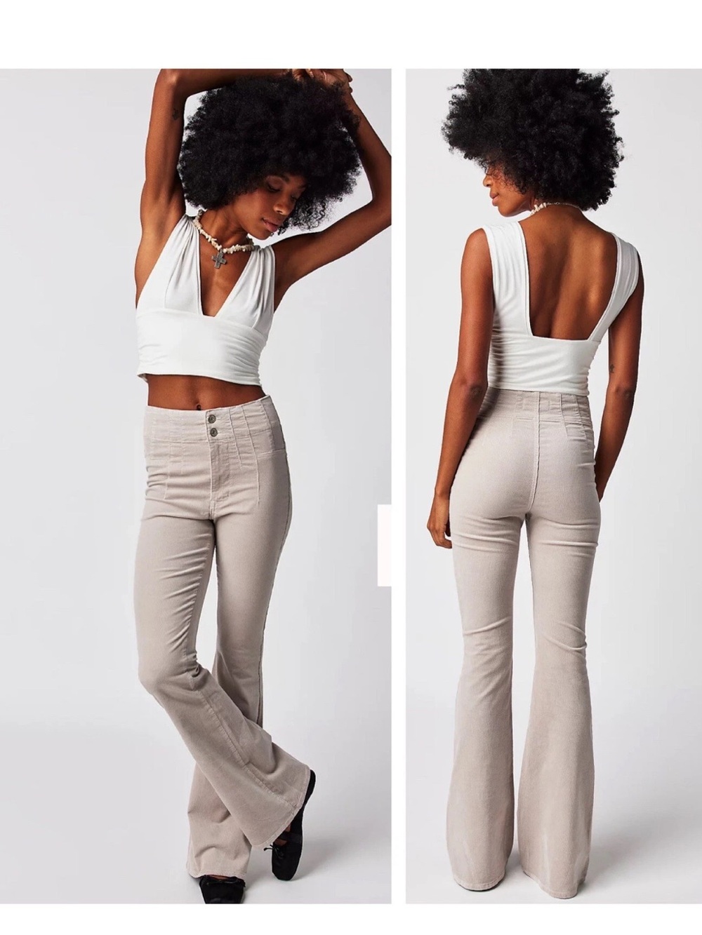 FREE PEOPLE We The Free Love Stone Jayde Corduroy High Rise Flare women’s Size26